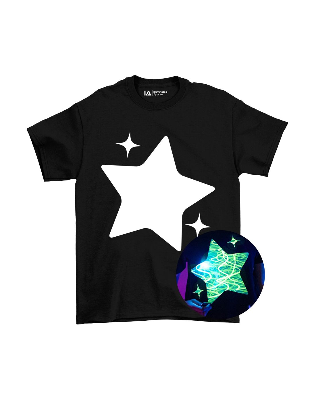 Interactive Glow In The Dark T-Shirt Sparkling Star 3-4 ετών