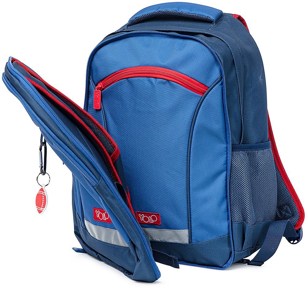 Τσάντα πλάτης δημοτικού Yolo Color Block Blue 2in1