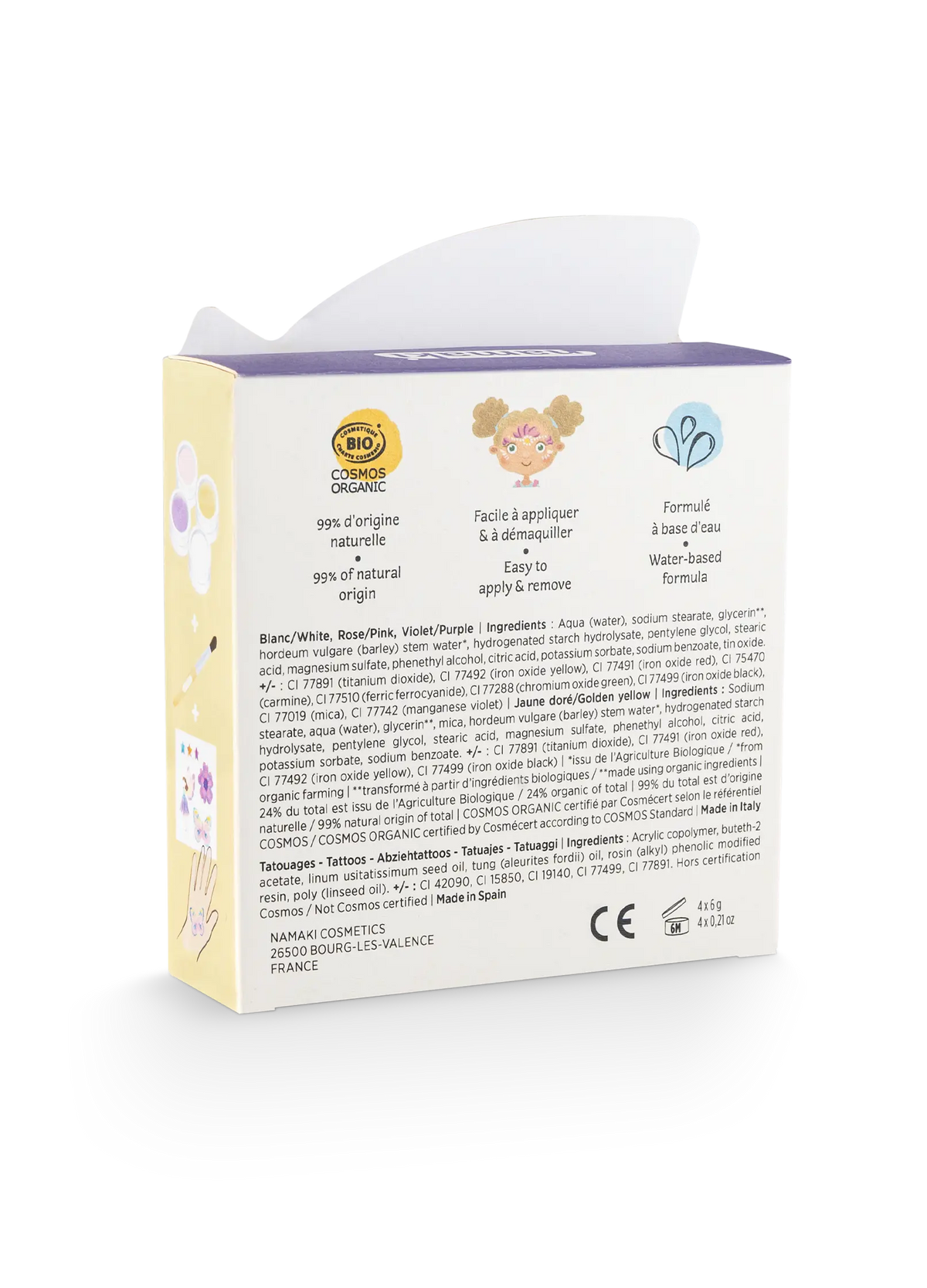 Σετ 4 χρώματα face painting butterfly