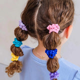 Πολύχρωμα σατέν scrunchies μαλλιών