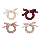 Βελούδινα Scrunchies Μαλλιών Με Φιόγκο