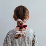 Βελούδινα Scrunchies Μαλλιών Με Φιόγκο