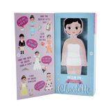 Ξύλινη μαγνητική κούκλα ντυσίματος - Charlotte