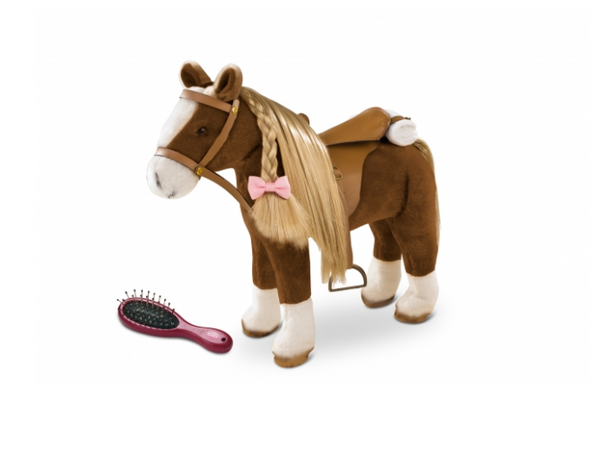 Άλογο καφέ με σετ αξεσουάρ