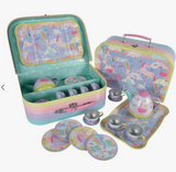 Σετ τσαγιού σε βαλιτσάκι γοργόνες και μονόκεροι