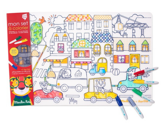 Colouring mat city
