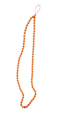 Phone strap orange beads