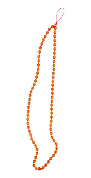 Phone strap orange beads