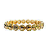 Smiley strass bracelet black eyes