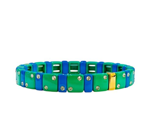 Glow cubes bracelet green/blue