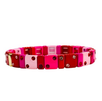 Glow cubes bracelet fuchsia