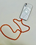 Phone strap orange beads