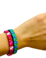 Glow cubes bracelet green/blue
