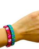 Glow cubes bracelet green/blue