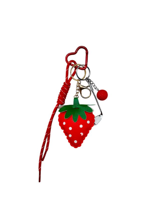 Bag charm strawberry