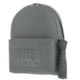 Σακίδιο πλάτης polo knit grey με μαντήλι