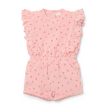 Ολόσωμη φόρμα με βολάν sunny flowers pink 3-6 μηνών