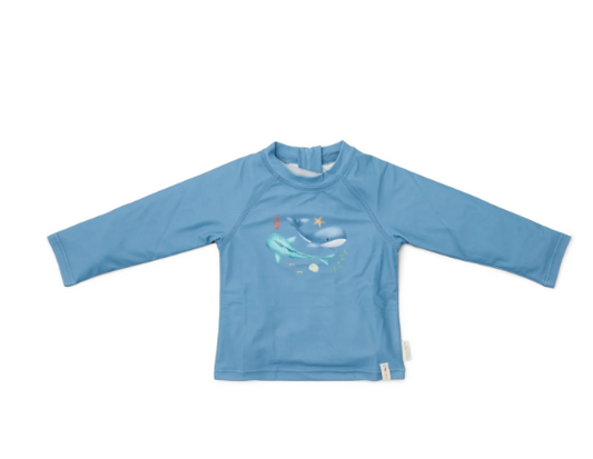 Μπλουζάκι μακρυμάνικο με προστασία UV ocean blue 6-12 μηνών