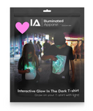 Interactive Glow In The Dark T-Shirt love heart  9-11 ετών