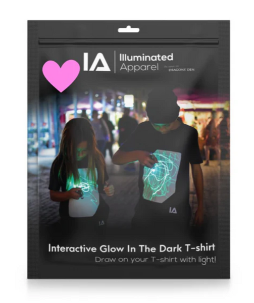 Interactive Glow In The Dark T-Shirt love heart  9-11 ετών