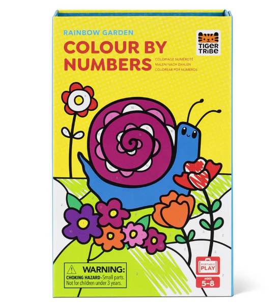 Σετ δραστηριοτήτων colour by numbers rainbow garden