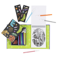 Σετ δραστηριοτήτων colouring set dino in space