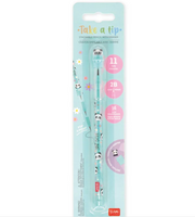 Stackable pencil with eraser panda