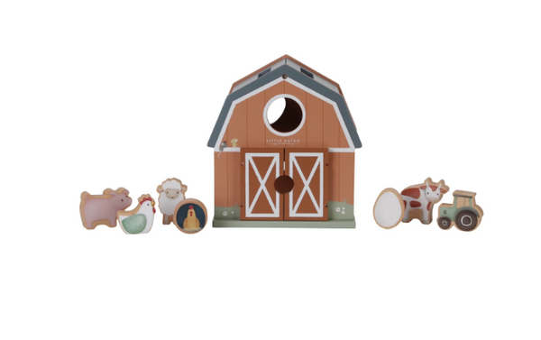 Ξύλινο παιχνίδι ταξινόμησης σχημάτων Little Farm
