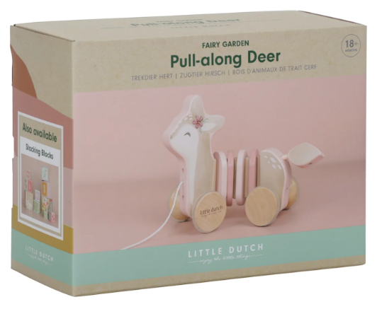 Ξύλινη τρεχαλίτσα κινούμενο ελαφάκι Fairy Garden Little Dutch