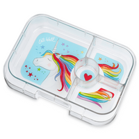 Φαγητοδοχείο yumbox panino με 4 χωρίσματα unicorn