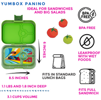 Φαγητοδοχείο yumbox panino με 4 χωρίσματα race cars tray