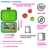 Φαγητοδοχείο yumbox panino με 4 χωρίσματα race cars tray