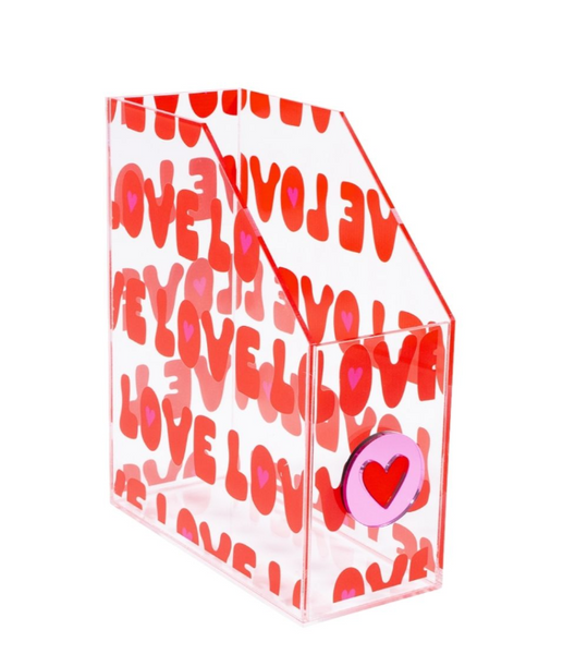 Paper organizer folder heart