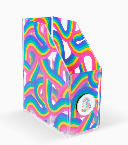 Paper organizer folder rainbow