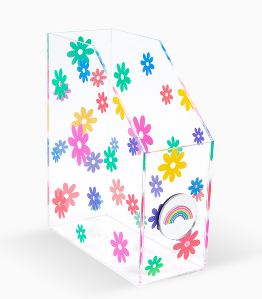 Paper organizer folder flowers