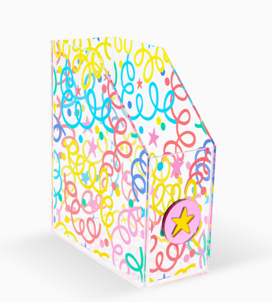 Paper organizer folder ribbons