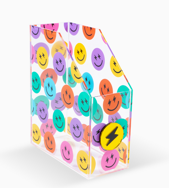 Paper organizer folder happy faces