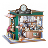 DIY 3D Ξύλινη Κατασκευή "Café Diorama"