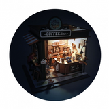 DIY 3D Ξύλινη Κατασκευή "Café Diorama"