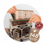 DIY 3D Ξύλινη Κατασκευή "Bookstore"