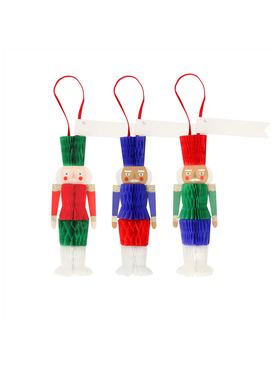 Διακοσμητικά Honeycomb Nutcracker Tags 6τμχ
