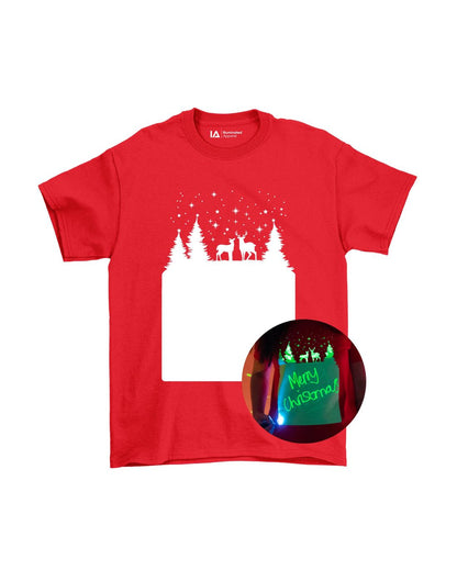 Interactive Glow In The Dark T-Shirt Reindeer in Snow 3-4 ετών