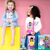 Ξύλινη μαγνητική κούκλα ντυσίματος - Charlotte