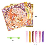 Ζωγραφική με γκλίτερ Νεράιδες - Alfons Mucha