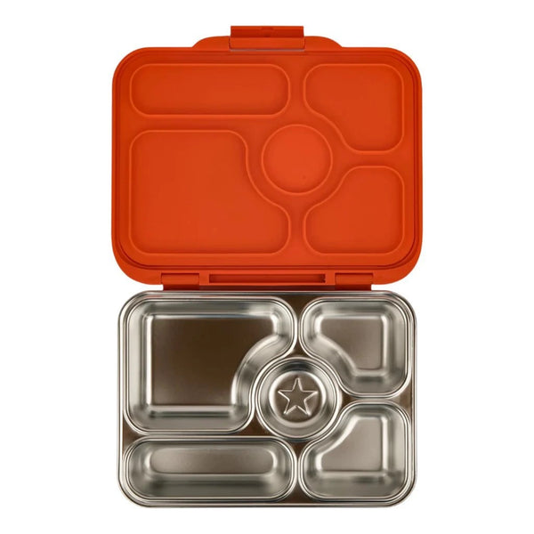 Φαγητοδοχείο Yumbox Stainless Steel Πορτοκαλί με 5 χωρίσματα