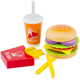 Ξύλινο Σετ Παιχνιδιού Fast Food
