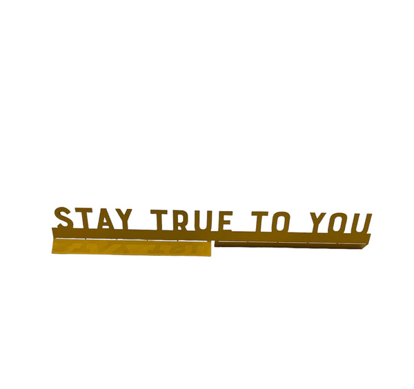 Διακοσμητικό γραφείου "stay true to you" κίτρινο