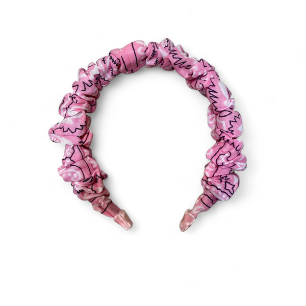 Scrunchieband ροζ boho