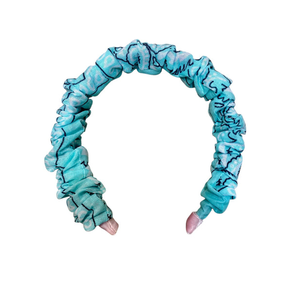 Scrunchieband μπλε boho