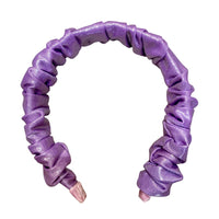 Scrunchieband μεταλιζέ μωβ